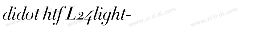 didot htf L24light字体转换
